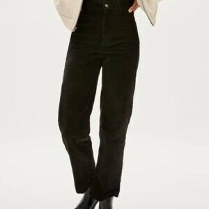 Everlane wide-leg black corduroy pants